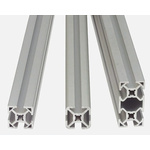 FlexLink Silver Aluminium Profile Strut, 44 x 44 mm, 5.6mm Groove, 1000mm Length, Series XD