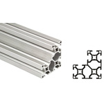 Bosch Rexroth Silver Aluminium Profile Strut, 30 x 60 mm, 8mm Groove, 2000mm Length