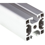 RS PRO Silver Aluminium Profile Strut, 40 x 40 mm, 8mm Groove, 2000mm Length