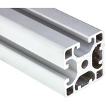 RS PRO Silver Aluminium Profile Strut, 40 x 40 mm, 8mm Groove, 2000mm Length