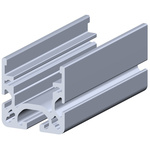 RS PRO Silver Aluminium Roller Guide Rail, 40 x 40 mm, 5mm Groove