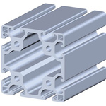 RS PRO Silver Aluminium Profile Strut, 80 x 80 mm, 8mm Groove, 2000mm Length