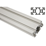 FlexLink Silver Aluminium Profile Strut, 22 x 44 mm, 5.6mm Groove, 3000mm Length, Series XD