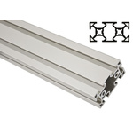 FlexLink Silver Aluminium Profile Strut, 22 x 44 mm, 5.6mm Groove, 2000mm Length, Series XD