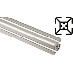 FlexLink Silver Aluminium Profile Strut, 30 x 30 mm, 7.2mm Groove, 1000mm Length, Series XF