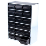 Raaco 18 Drawer ESD Cabinet, 240 x 307 x 146mm
