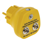 RS PRO ESD Earth Bonding Plug With 10mm Stud x 2 4mm Socket