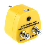 RS PRO ESD Earth Bonding Plug With 2 mm Banana Plug x 2