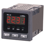 Lumel RE22 Panel Mount PID Temperature Controller, 48 x 48mm, 1 Output Relay, 110 V Supply Voltage PID Controller