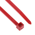 HellermannTyton Red Cable Tie Nylon, 200mm x 4.6 mm