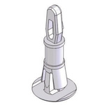 RLCBSR-06-01 BLANC, 9.5mm High Nylon PCB Support Pillar for 3.18mm PCB Hole, 9.5mm Base