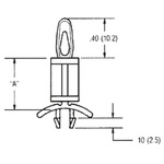 CBS-3-01, 4.8mm High Nylon PCB Support Pillar for 4mm PCB Hole, 14.3mm Base