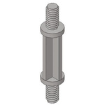 CBS-TMM-M4-08-01, 12.7mm High Nylon PCB Support Pillar for 4mm PCB Hole, 7.1mm Base