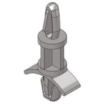 LCBS-08-01, 12.7mm High Nylon PCB Support Pillar for 4mm PCB Hole, 14.2mm Base