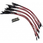 410-349, 200mm Twisted & Insulated Breadboard Jumper Wire in Black, Red