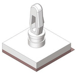 LCBSBM-05-01A-RT, 7.9mm High Nylon PCB Support for 3.18mm PCB Hole, 12.7 x 12.7mm Base