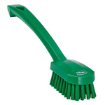 Vikan Medium Bristle Green Scrubbing Brush, 22mm bristle length, PET bristle material