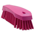 Vikan Hard Bristle Pink Scrubbing Brush, 36mm bristle length, PET bristle material