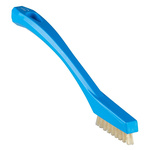 Vikan Extra Hard Bristle Blue Scrubbing Brush, 11mm bristle length, PET bristle material