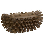 Vikan Hard Bristle Brown Scrubbing Brush, 40mm bristle length, PET bristle material