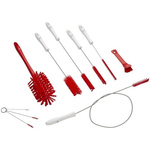 Vikan Red Hand Brush, Polyester, Polypropylene, Stainless Steel bristle material