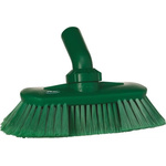 Vikan Soft Bristle Green Scrubbing Brush, 44mm bristle length, Polyester, Polypropylene, Stainless Steel bristle