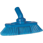 Vikan Soft Bristle Blue Scrubbing Brush, 44mm bristle length, Polyester, Polypropylene, Stainless Steel bristle material