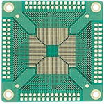 QFP-61, 112 Way Double Sided Extender Board Converter Board FR4 59.69 x 59.69 x 1mm