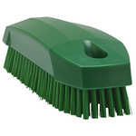 Vikan Hard Bristle Green Scrubbing Brush, 17mm bristle length, PET bristle material