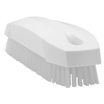 Vikan Hard Bristle White Scrubbing Brush, 17mm bristle length, PET bristle material