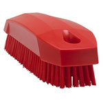 Vikan Hard Bristle Red Scrubbing Brush, 17mm bristle length, PET bristle material