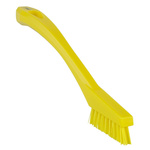 Vikan Extra Hard Bristle Yellow Scrubbing Brush, 15mm bristle length, PET bristle material