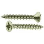 Pozidriv Countersunk Steel Wood Screw Yellow Passivated, Zinc Plated, 3.5mm Thread, 25mm Length