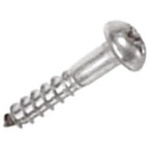 Pozidriv Round Stainless Steel Wood Screw, A2 304, 5mm Thread, 40mm Length