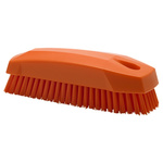 Vikan Hard Bristle Orange Scrubbing Brush, 17mm bristle length, Polyester bristle material