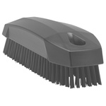 Vikan Hard Bristle Black Scrubbing Brush, 17mm bristle length, Polyester bristle material