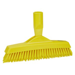 Vikan Very Hard Bristle Yellow Scrubbing Brush, 40mm bristle length, Polyester bristle material
