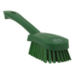 Vikan Hard Bristle Green Scrubbing Brush, 36mm bristle length, Polyester bristle material