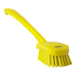Vikan Hard Bristle Yellow Scrubbing Brush, 36mm bristle length, Polyester bristle material