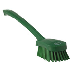 Vikan Hard Bristle Green Scrubbing Brush, 36mm bristle length, Polyester bristle material