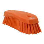 Vikan Hard Bristle Orange Scrubbing Brush, 36mm bristle length, Polyester bristle material