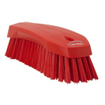 Vikan Hard Bristle Red Scrubbing Brush, 36mm bristle length, Polyester bristle material
