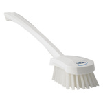 Vikan Hard Bristle White Scrubbing Brush, 36mm bristle length, Polyester bristle material