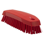 Vikan Medium Bristle Red Scrubbing Brush, 20mm bristle length, Polyester bristle material