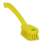 Vikan Medium Bristle Yellow Scrubbing Brush, 22mm bristle length, PET bristle material