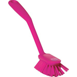 Vikan Medium Bristle Pink Scrubbing Brush, 23mm bristle length, PET bristle material