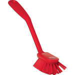 Vikan Medium Bristle Red Scrubbing Brush, 23mm bristle length, PET bristle material