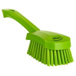 Vikan Hard Bristle Green Scrubbing Brush, 36mm bristle length, PET bristle material