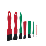 Vikan Soft Bristle Green, Red Scrubbing Brush, Polyethylene bristle material
