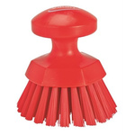 Vikan Hard Bristle White Hand Brush, 110mm bristle length, Polyester, Polypropylene, Stainless Steel bristle material